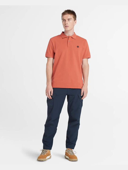 Timberland Bluza Bărbătească cu Mânecă Scurtă Polo Portocalie