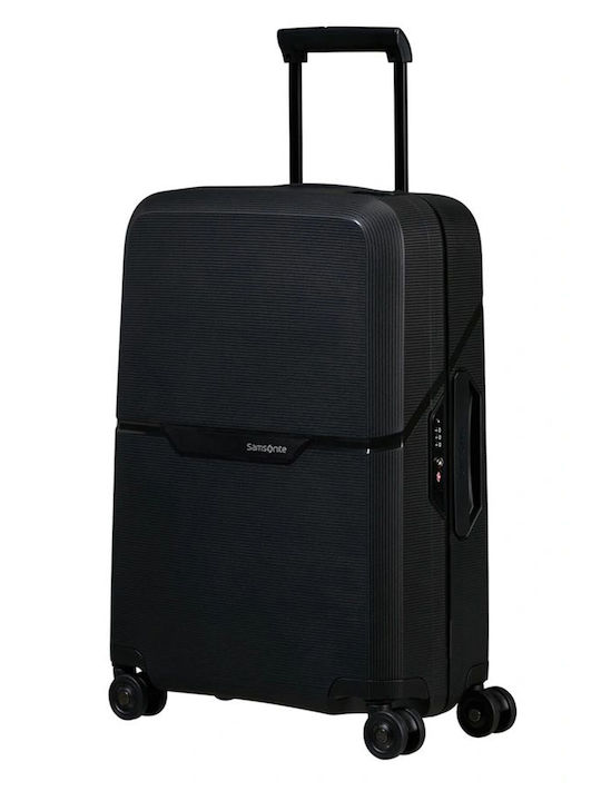 Samsonite MAGNUM Μεσαία Βαλίτσα Ταξιδίου Σκληρή Μαυρο με 4 Ρόδες Ύψους 69εκ.