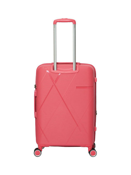 RCM Mittlerer Hartreisekoffer Rosa mit 4 Räder
