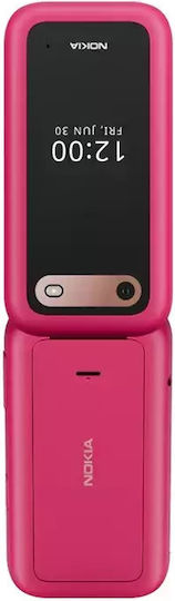 Nokia 2660 Flip Dual SIM (48/128MB) Κινητό με Κουμπιά (Ελληνικό Μενού) Ροζ