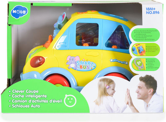 Hola Toys Όχημα Smart Bus με Μουσική για 18+ Μηνών