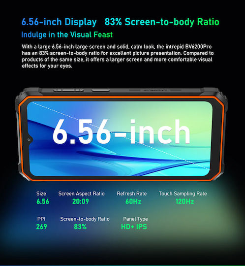 BlackView BV6200 Pro Dual SIM (6/128GB) Ανθεκτικό Smartphone Μαύρο
