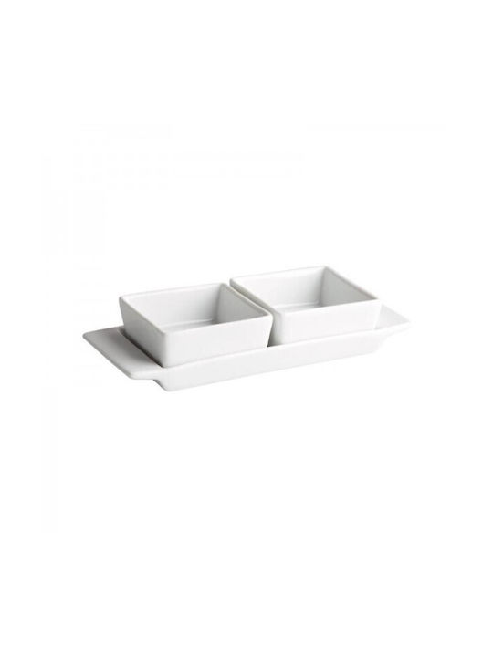Soler Hispania Servierschüssel Platz aus Porzellan Weiß 22x9cm