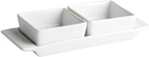 Soler Hispania Bol de Servire Pătrat din Porțelan Alb 22x9cm Soler Hispania Bol de Servire Pătrat din Porțelan Alb 22x9cm