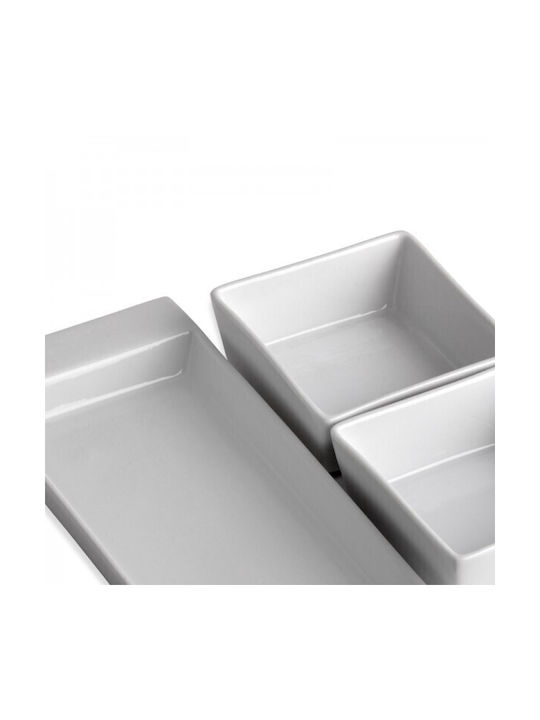 Soler Hispania Servierschüssel Platz aus Porzellan Weiß 22x9cm