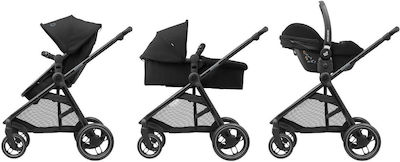 Maxi-Cosi Zelia3 Verstellbar 2 in 1 Baby Kinderwagen Geeignet für Neugeborene Schwarz