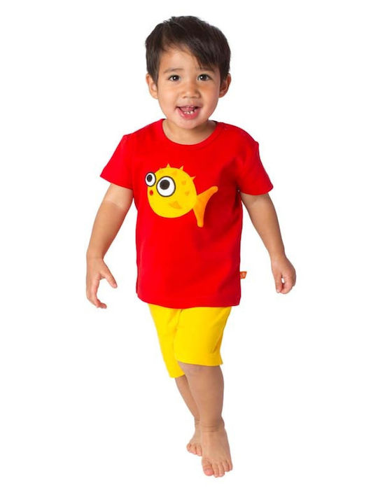 Lipfish Kids Blouse Short Sleeve red