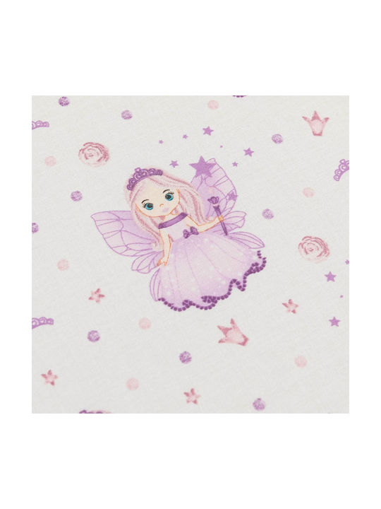 Borea Fairy Baby Sheets Set Crib Cotton Lilac 120x160cm 3pcs