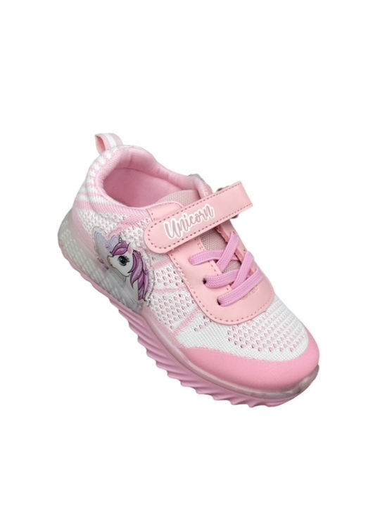Smart Steps Παιδικά Sneakers με Φωτάκια Ροζ