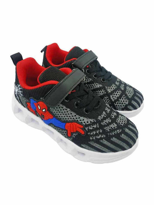 Παιδικά Sneakers με Σκρατς & Φωτάκια Μαύρα