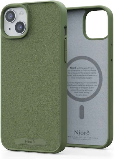Njord Suede Back Cover Πλαστικό 2mm Χακί (iPhone 15 Plus)