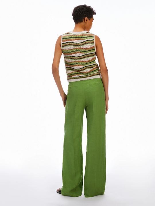 Pennyblack Γυναικεία Λινή Παντελόνα Πράσινη