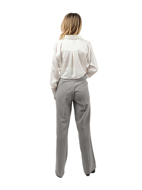 Women's Fabric Trousers Gray