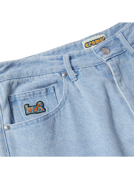 Cromer Pant Men's Jeans Pants Cropped Relaxed Baggy Fit Blue