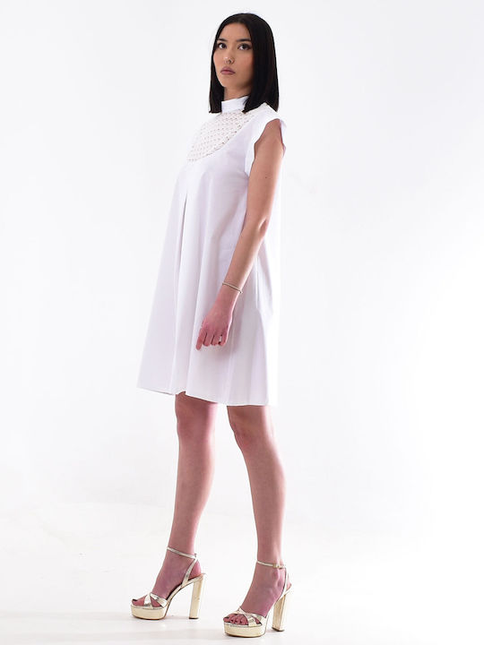 Midi Dress Knitted White