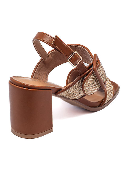 Damen Sandalen in Tabac Braun Farbe