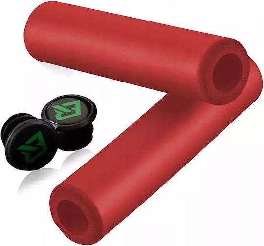 Rockbros GMBT1001RD Χειρολαβές Ποδηλάτου σε Κόκκινο Χρώμα 130mm από σιλικόνη
