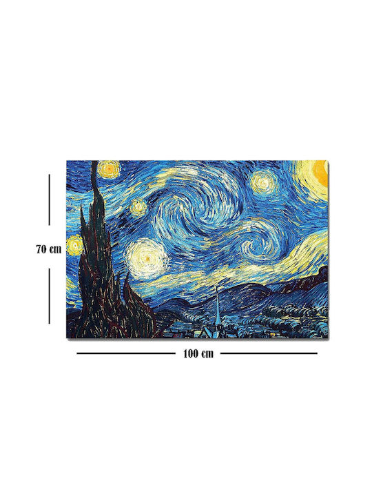 Homeplus Έναστρη Νύχτα Πίνακας σε Καμβά 100x70cm