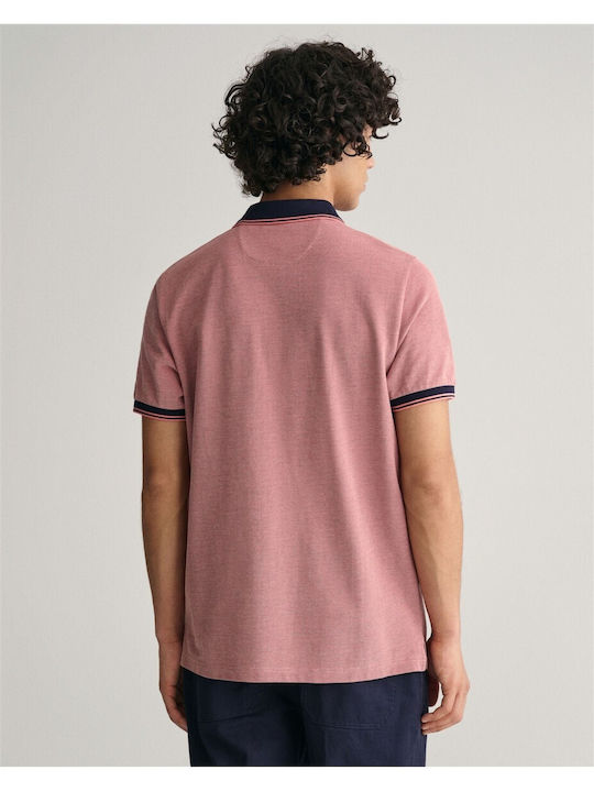 Gant Bluza Bărbătească cu Mânecă Scurtă Polo Sunset Pink