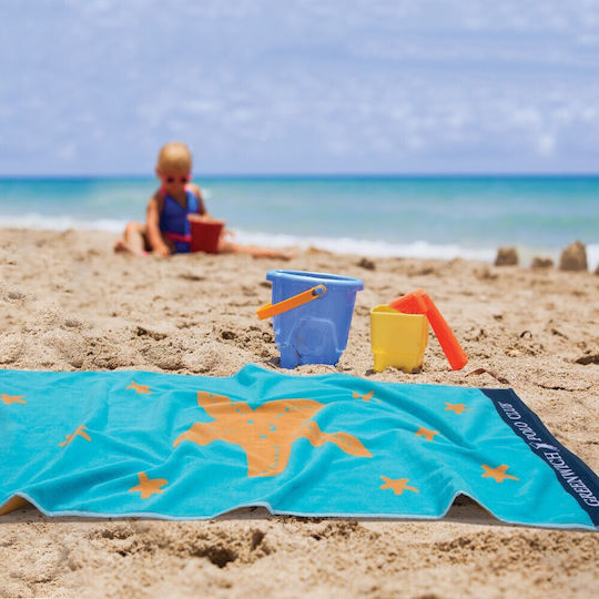Greenwich Polo Club Kids Beach Towel Light Blue 140x70cm