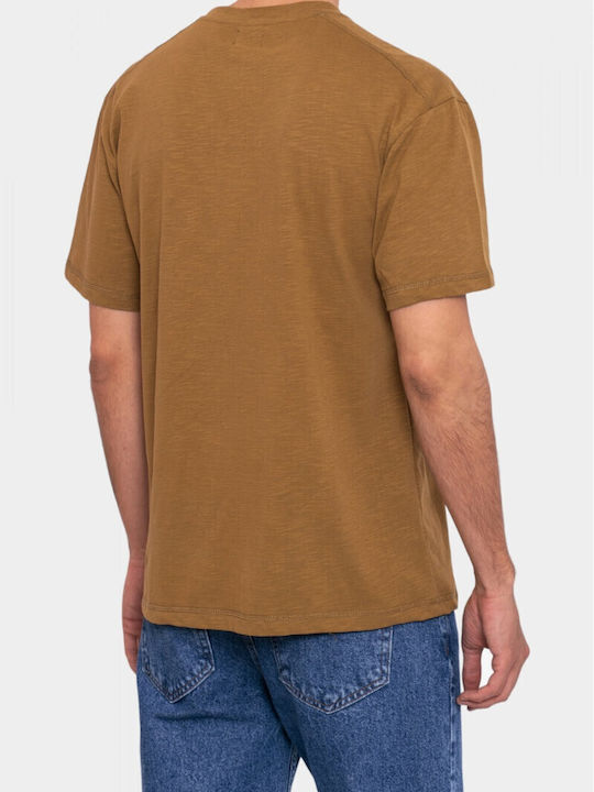 3Guys Evan Men's Short Sleeve T-shirt Brown