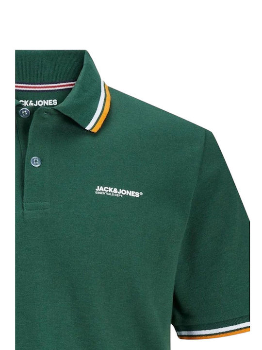 Jack & Jones Bluza Bărbătească Polo Verde închis