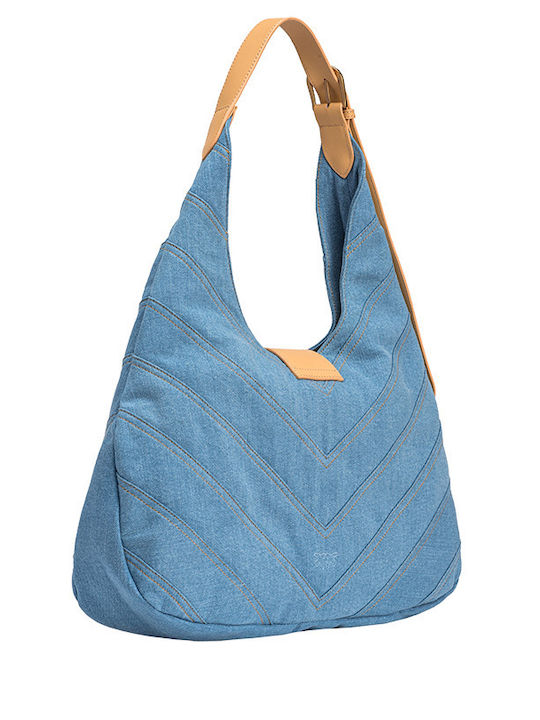 Pinko Leather Women's Bag Shoulder Blue