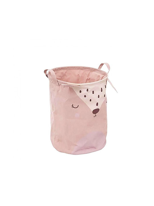 Atmosphera Kids Fabric Toy Storage Basket Pink 32x32x50cm