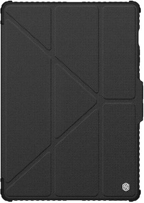 Nillkin Bumper Flip Cover Leather / Synthetic Leather / Plastic / Silicone Durable Black SAMSUNG GALAXY TAB S9 FE+ HU-6902048277236