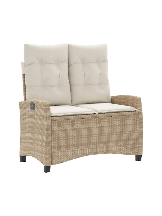 Garden & Outdoor Furniture Sets Dining Room Set 2 Pieces Beige with Pillows