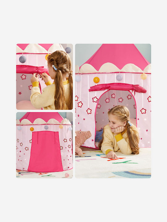 Songmics Cort pentru Copii Castelul Pop Up Roz pentru 3+ ani