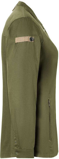 Karlowsky Mantel Koch 100% Baumwolle Damen Khaki mit Langärmelig