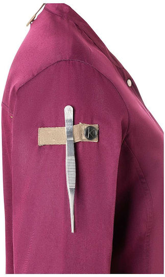 Karlowsky Haina Bucătar 100% Bumbac Femeie Fuchsia cu Mânecă lungă