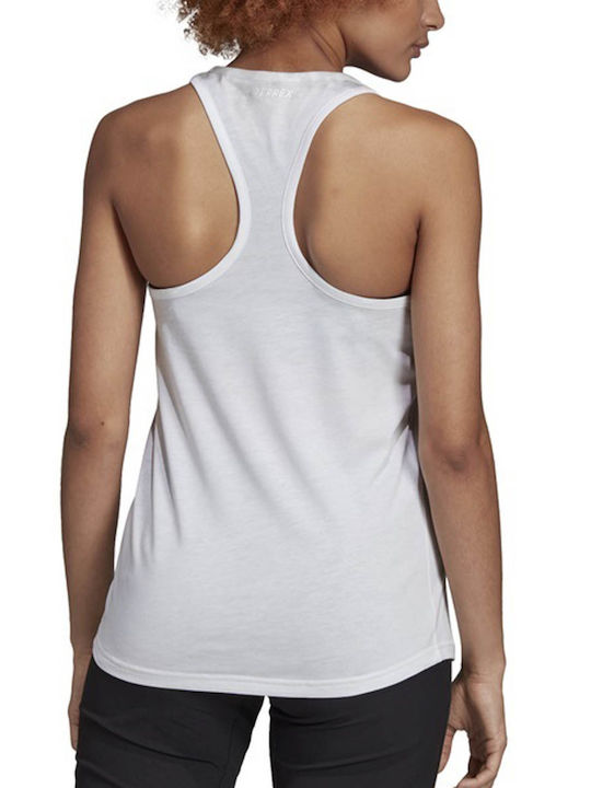 Adidas Ascend Tank Women's Athletic Blouse Sleeveless White