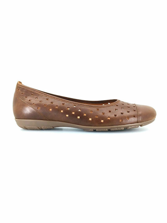 Gabor Anatomic Leather Ballerinas Brown