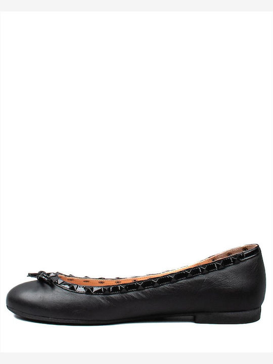 Mourtzi Leather Ballerinas Black