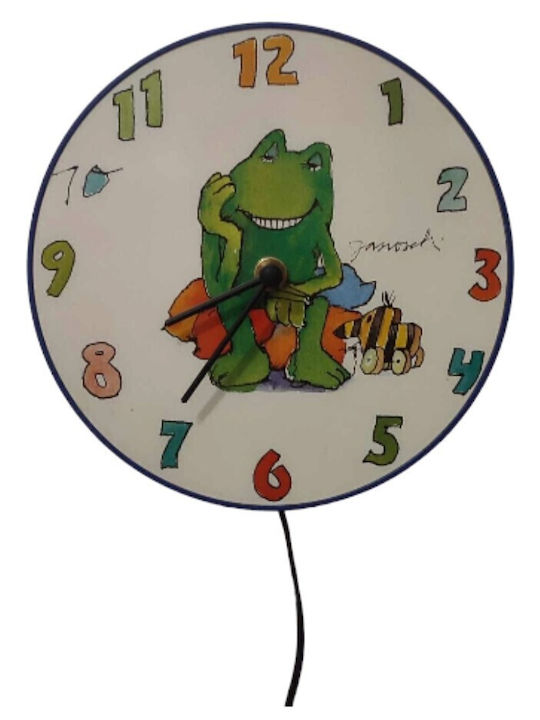 Oxygen Kids Glass Wall Clock 30cm
