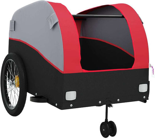 Vidaxl Bicycle Trailer Black Red 45 Kg Iron