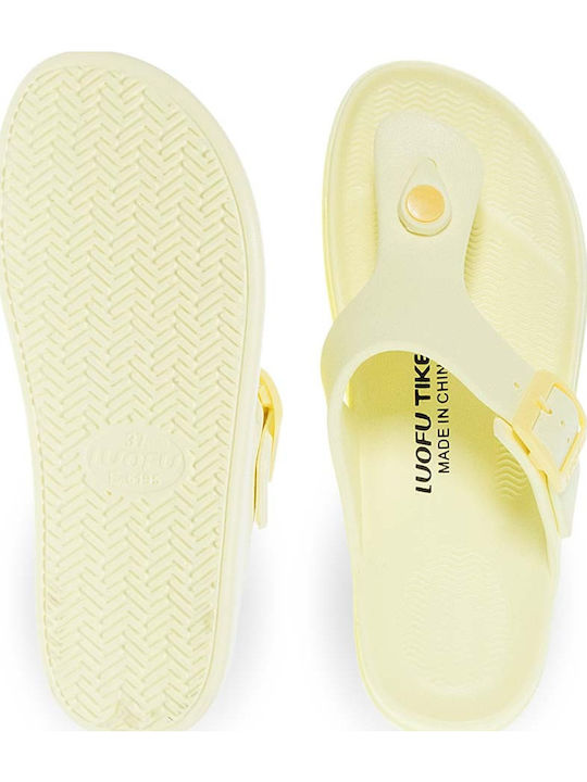 Women's Flip Flops Style in Yellow Color