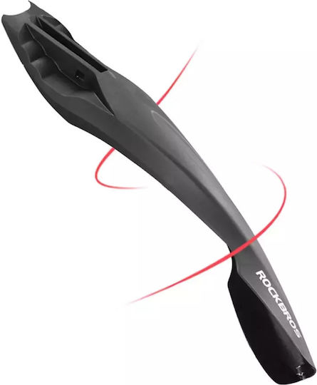 Rockbros Dnb8001 Apărătoare de noroi cu lumină roșie cu led - negru