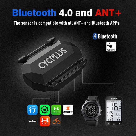Cycplus Cycplus Αισθητήρας Ποδηλάτου Αισθητήρας Ταχύτητας & Ρυθμού-C3