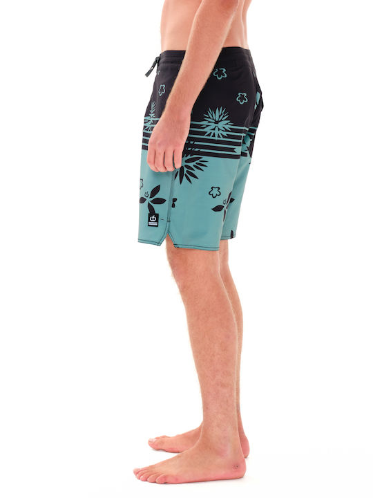 Men's Swimwear Bermuda Black with Patterns