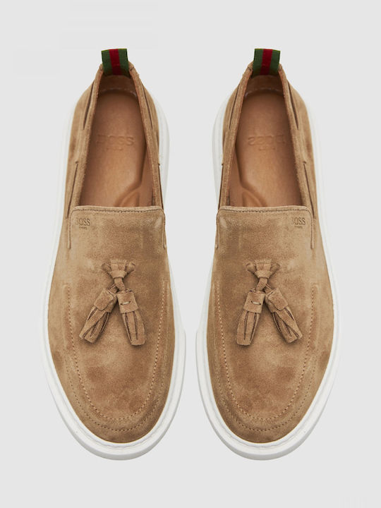 Boss Shoes Ανδρικά Loafers σε Καφέ Χρώμα