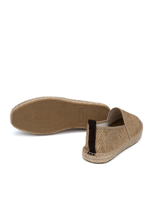 Stoff Herren Espadrilles in Beige Farbe