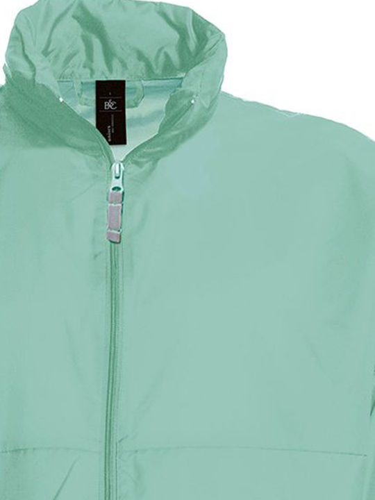 B&C Sirocco JU800 Men's Jacket Windproof Pixel Turquoise