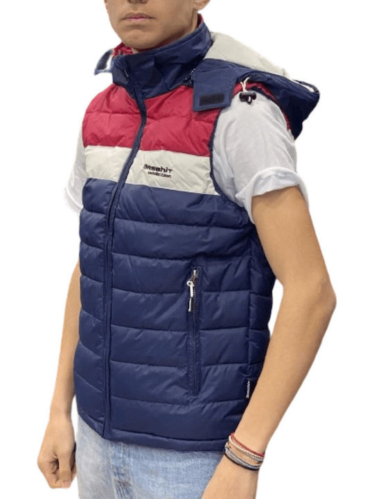 Sleeveless Puffer Jacket Navy Blue