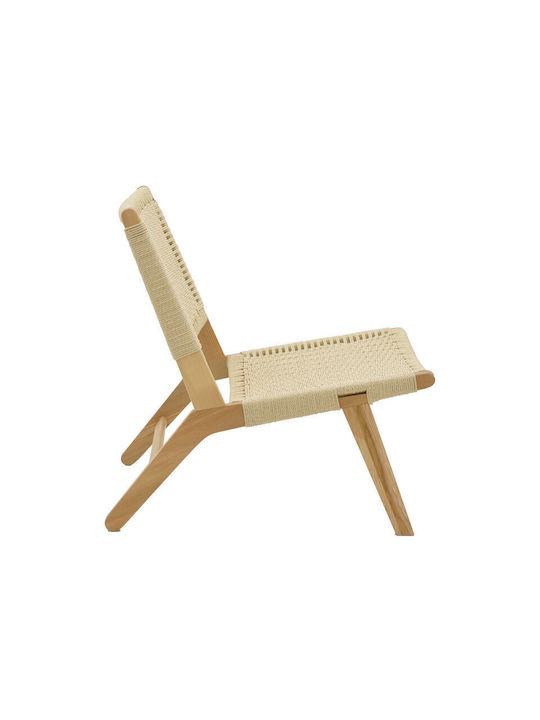 Πολυθρόνα Εξωτερικού Χώρου Rattan Filippo Φυσικό 68x69x74εκ.