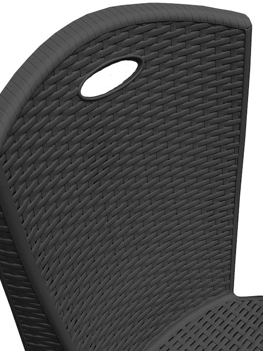 Scaun De Exterior Din Plastic Paris Antracit Paris-Ant 49x53x86 Cm