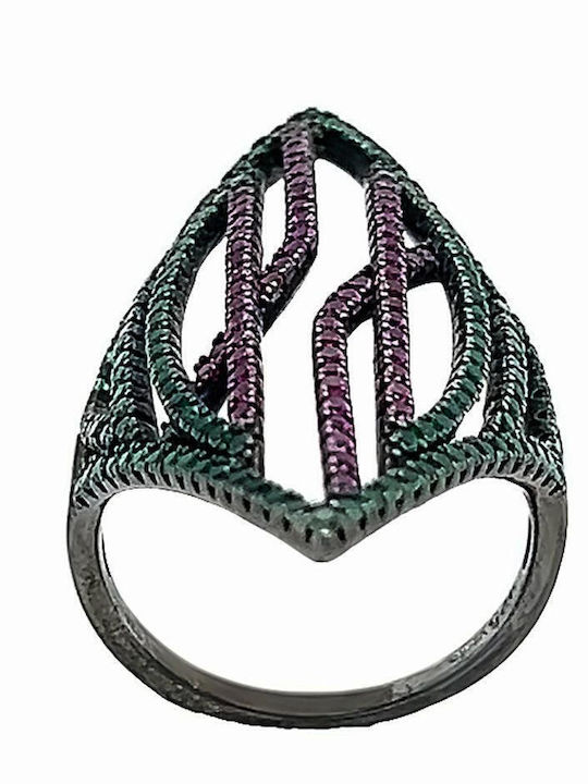 Xryseio Ring with Zircon made of Silver