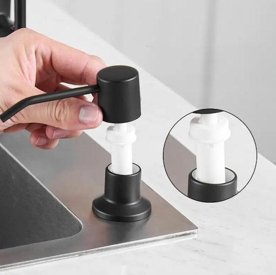 Încorporat Dispenser Bucătărie Plastic Negru 300ml
